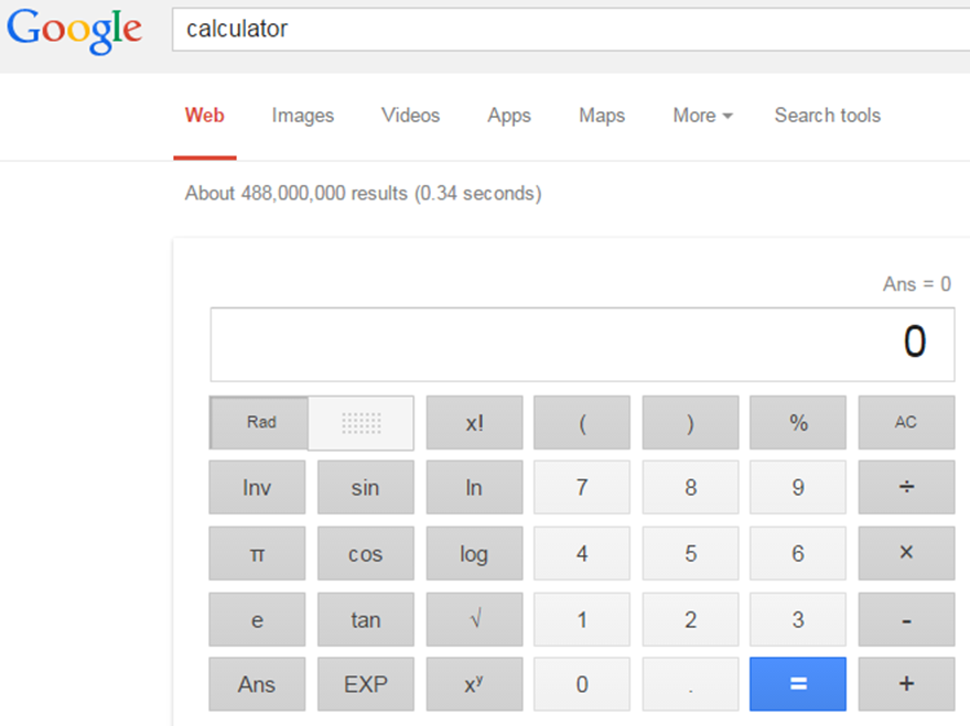 google Calculator